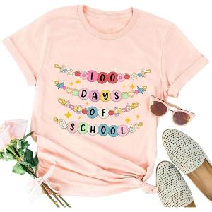 100 Days of School Shirt Women 100 Days of Doing Teacher Stuff Tshirts Teacher Appreciation Gift 2 XL