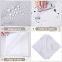 Spiareal 48 Pieces Peel and Stick Floor Tiles Vinyl Flooring 12 x 12 Inch Stick on Floor Tile Self Adhesive Waterproof DIY for Bathroom Kitchen Bedroom Living Room(White Marble)