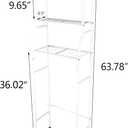 3-Shelf Bathroom Organizer Over The Toilet Space Saver Over The Toilet Rack Bathroom Corner Stand Storage Organizer (White), 19.68 inches x 9.45 inches x 63.78 inches