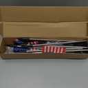 8 Connected in 1 Solar American Flag Pathway Lights Outdoor, Waterproof LED Stake Lights with 8 Modes, Red White Blue Patriotic Yard Decorations for 4th of July, Memorial Day Lawn Garden Decor
