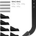 5PCS Box Blade Shank, 16" Scarifier Shank, 3 Holes Box Scraper Shank, Ripper Shank with 7PCS Removable Tapered Teeth and Pins, Adjustable Shanks Assembly for Replacement, Digging, Plowing