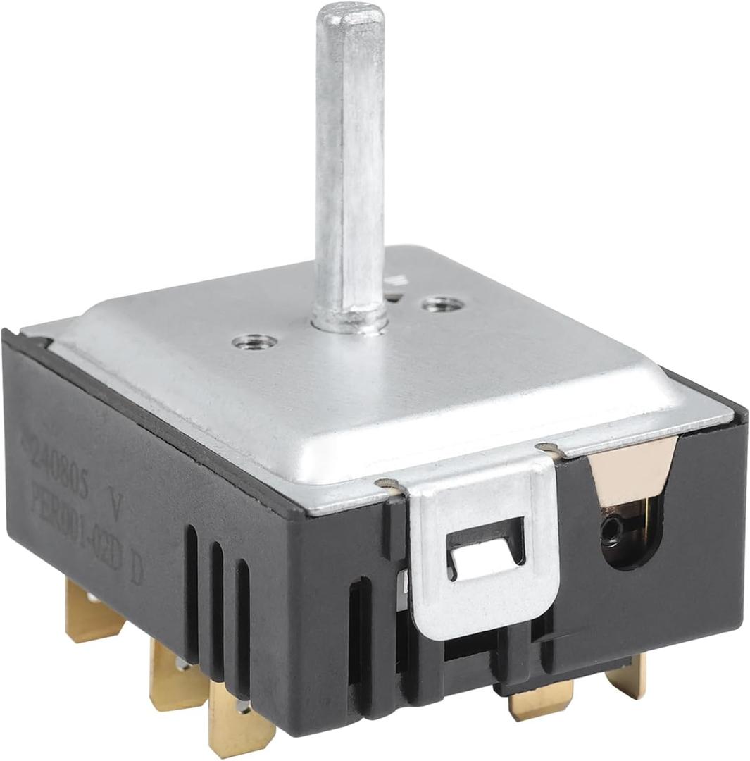 DG44-01006D Range Surface Element Control Switch/Range Energy Regulator Switch Replaces Parts: PER001-02D, AP7031847, PS16633253, EAP16633253, PD00077321 Compatible with Samsung