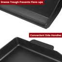 17" x 13" Universal Cast Iron Griddle for Gas Grill, Stove Top Griddle Gas Grill Griddle Insert for Charbroil Nexgrill Parts Charcoal Cooking Plate Outdoor Camping Tailgating Teppanyaki BBQ Accessory