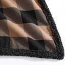 Eddie Bauer - Throw Blanket, Brushed Fleece & Plush Sherpa Soft Blanket, Throw Blanket for Couch & Bed (Cabin Plaid Beige, 50" x 60")