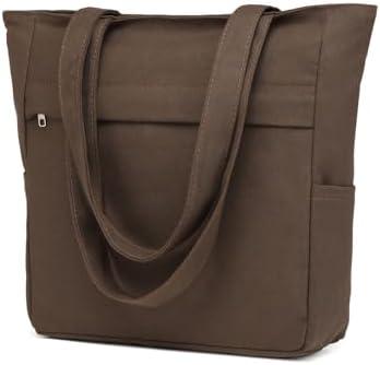 Afashor Women's Vintage Canvas Tote Bag Casual Hobo Shoulder Satchel Large Capacity Handbag Coffee