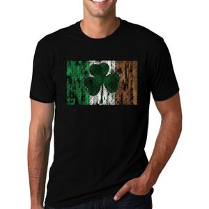 MAIHUN Mens St Patricks Day Shirts St Paddys Four Leaf Clover Shirt Shamrock Irish Holiday Tshirt (Black, M)