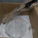 Vintage Bamboo Floor Lamp, Arc Bohemian Floor Lamps with 3 Color Temperatures, Rattan Tall Lamp for Living Room and Bedroom (Marble Base)