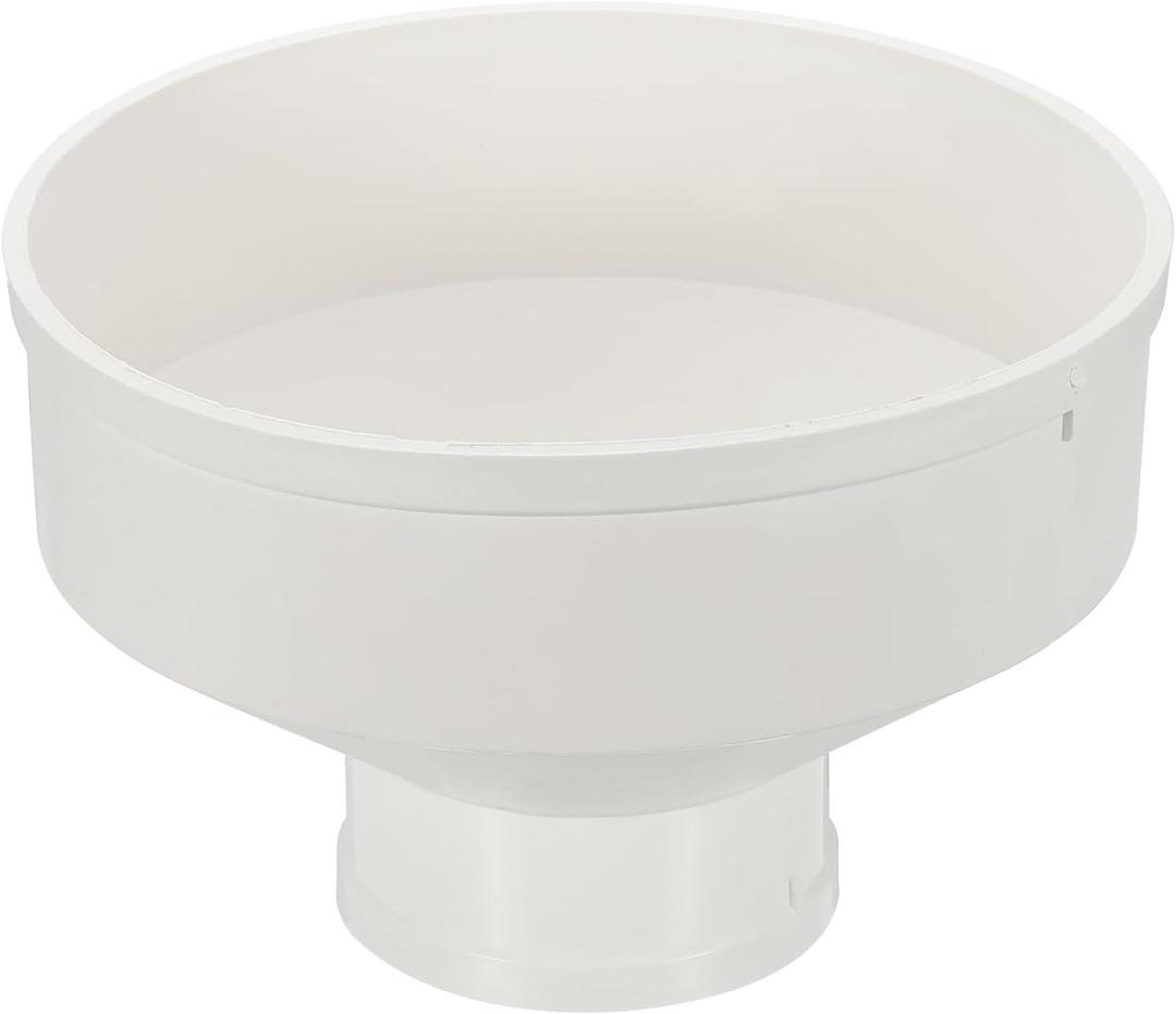 PATIKIL 10" to 4" Duct Reducer, PVC Pipe Increaser Adapter Ducting Airflow Tube Pipe Fitting for DWV (Drain, Waste and Vent) Ventilation Ducting, White