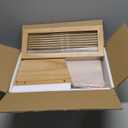 Bread Box for Kitchen Countertop Large Bread Box Farmhouse Bread Container Bread Storage with Window Bread Holder (Natural Wood)