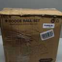 ropoda 107mm Bocce Ball Set Regulation Size and Weight with 8 Resin Bocce Balls, Resin Bocci Balls for Professional Tournament Competition, 60mm Pallino, Nine-Grid Shockproof Carrying Bag(2-8 Players)