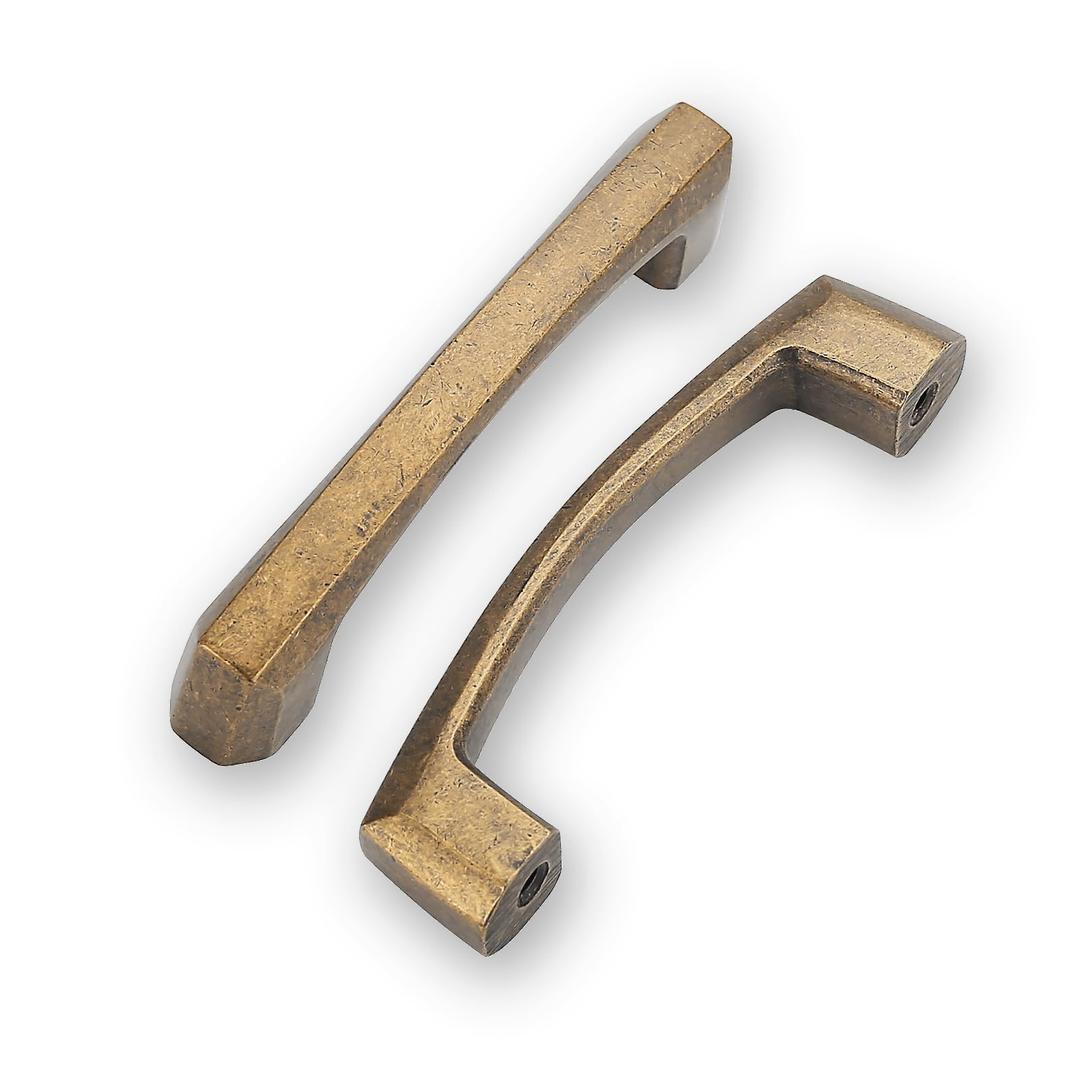 KNOKLOCK 10 Pack 7 Inch(177mm) Kitchen Cabinet Handles Antique Brass Cabinet Pulls Vintage Retro Kitchen Cabinet Hardware Drawer Pulls for Dresser Cupboard Wardrobe