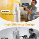 Paint Sprayer, HVLP Spray Gun with Cleaning & Blowing Joints, 4 Nozzle Sizes & 3 Spray Patterns, Easy to Clean, for Furniture, Cabinets, Decks, Walls, Doors, DIY Projects, etc.