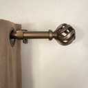 Decopolitan 1" Cage Side Curtain Rod Pair, 12 to 20 Inches, Dark Bronze