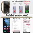 Defencase for Galaxy S26 Ultra Case Wallet with RFID Blocking Card Holder for Women Men, PU Leather Magnetic Snap Flip Wrist Strap Zipper Wallet Phone Cases for Samsung Galaxy S26 Ultra 6.9", Coffee