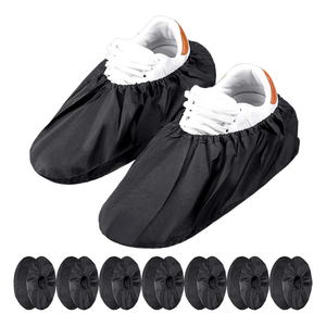 Frienda 8 Pairs Non Slip Reusable Shoe Covers Waterproof Boot Covers for Household Carpet Floor Protection Machine Washable(Large)