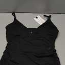 PINKMSTYLE Women's Sexy V Neck Ruched Cami Top Sleeveless Spaghetti Double Layer Fitted Crop Tank Tops S