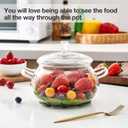 2.5 Quart Glass Saucepan Simmer Pot With Lid, Glass Cookware Glass Pot, Microwave, Stove and Dishwasher Safe Borosilicate Glass pitcher