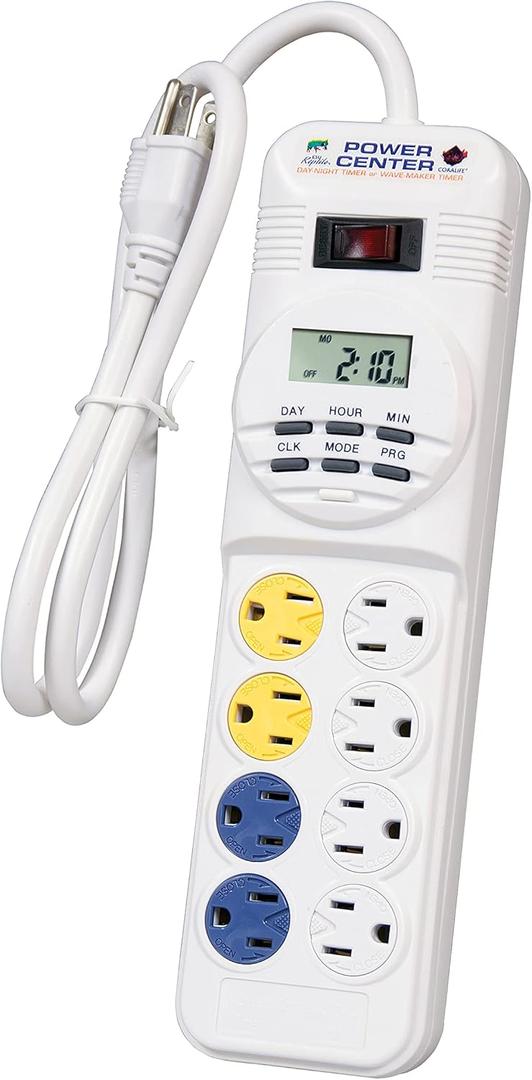 Coralife Aquarium Fish Tank 8-Outlet 24/7 Digital Power Center Timer (1875 W / 10.25 IN)