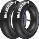 LotFancy 2 Pack 16X6.50-8, 16X7.50-8 Inner Tube for Snow Blower, Lawn Mower, ATV, Farm Tractor, Wheelbarrow, Trailer Implement, Heavy-Duty Replacement Inner Tube with TR-13 Straight Stem Valve