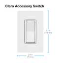 Lutron Caseta Smart Claro Accessory Switch for 3-way. For use only with Diva Smart Dimmer or Claro Smart Switch, DVRF-AS-WH, White