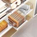 Vaela 4 Pack Stackable Closet Organizers and Storage Shelves,Transparent Multifunctional &Foldable Sweater Storage for Closet, Bathroom, Kitchen, Cupboard, Laundry Room, and Office