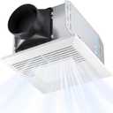 GROWNEER Bathroom Exhaust Fan with Light, 35W Exhaust Fan with Humidity Sensor-30%/60%/80% Adjustable, 110 CFM 1.0 Sone Bathroom Fan with Light, 600lm 2700K/4000K/5000K Adjustable, 7.68 x 9.25 inch