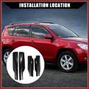 Upper/Roof Rack Rails End Cap Protection Cover Shell for Toyota RAV4 2006-2012 / Rails End Covers Shell Cap / 4 Pcs/Black Replace Parts