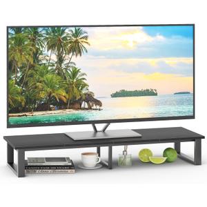 aboxoo 47" TV Riser for 32-60 inch TV, TV Riser Stand Shelf, Tabletop TV Stand Riser, Computer Monitor Table for Home Living Room, Study Office (Black)