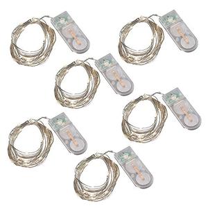 LumaBase Battery Operated LED Fairy String Lights, Cool White - Set of  12