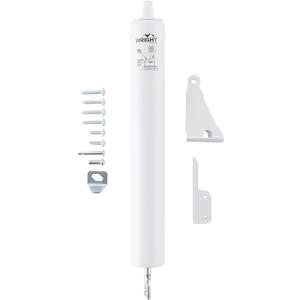 Wright Products Heavy-Duty Pneumatic Storm Door Closer  Durable, Adjustable, Quiet-Closing with Hold-Open Feature (Transitional, White) (One Size)
