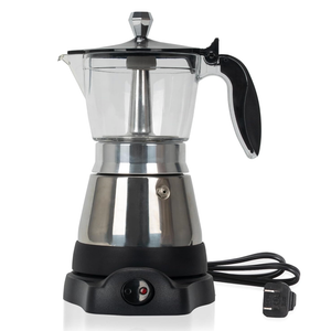 LAOION Cafeteras Electricas Modernas Moka Pot, Italian Coffee Espresso Machine, 6 Cup Cuban Coffee Maker with Detachable Base & Overheat Protection, Greca Electrica De Cafe Gift for Travel