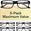 Gaoye Professional Reading Glasses for All Day - Computer Readers with Blue Light Protection - Value Pack +2