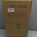 ALLGOT Outdoor Pole Lantern Light,Lamp Post Lighting Fixture,Anti-Rust Fence Post Deck Lighting, Patio Pillar Lamp for Garden, Patio, Pathway (Black, 16.9 Inch Height)