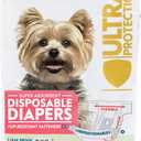 Paw Inspired Disposable Dog Diapers | Female Dog Diapers Ultra Protection | Diapers for Dogs in Heat, Excitable Urination, or Incontinence (12&144 Count) (X-Small (12 Count))