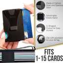 Classico Slim Wallet with Airtag Holder - RFID Blocking, Minimalist Metal Wallet for Men (Black)