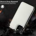 LETO for iPhone 13 Mini Case,Luxury Flip Folio Leather Wallet Cover with Card Slots and Kickstand for Girls Women,Protective Shell 5.4" White