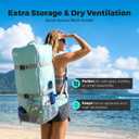 Quashley Portable Paddle Board Backpack Carry Bag, Stand Up Paddleboard SUP Storage & Travel Bag for Inflatable Paddle Boards - Compact Carrying Case 108L
