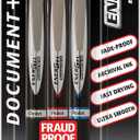 Pentel EnerGel Pro Permanent Gel Ink Pen, (0.7mm) Assorted Colors, 3 Pack (BLP77BP3M), black/red/blue