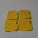 Win Change Oven Mitts and Pot Holders Sets,4 Pcs Oven Mitts and Potholders with Recycled Cotton High Heat Resistant Extra Thick Long Oven Mitts for Cooking(Yellow)