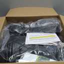 NOKINS 4PCS Golf Cart Front and Rear Diamond Seat Covers and Golf Cart Rear Armrest with Cup Holder Kit (Fits 1-inch Square Tube) for Yamaha/Club Car/EZGO (Black Stitching)