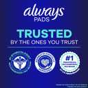 Always Maxi Overnight Feminine Pads with Wings for Women, Size 5, Extra Heavy Overnight Absorbency, Unscented, Up to 100% Leak-Free Protection, 52 Count