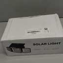 2500LM Solar Lights Outdoor with Motion Sensor,3 Head 270 Wide Angle Street Area Lights, IP65 Waterproof Security Lighting with 3 Modes(Non-Remote,2 Pcs)