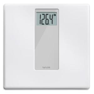 Taylor Digital 400 lb Capacity White/Gray Bathroom Scale