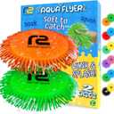 Water Flying Discs for Kids: Soft Sports Disc 2 Pack - Soaks The Target On Impact - Best Swimming Pool Toys & Beach Water Toys - Fun Toy Outdoor Games - Birthday Gifts for Boys & Girls All Ages (Green & Orange)