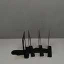 HappyHapi Book Ends, Metal Bookends for Shelves, Non-Skid Book End to Hold Books, Black Book Stopper/Holder for Office Home Kitchen, 5.7X 4.9 X 6.5 in, 2 Pair(4  Pcs, Large)