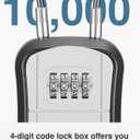 Puroma Lock Box, Portable Key Lock Box with Removable Cable Handle, Resettable Combination Lockbox Wall-Mounted Key Lockbox for House Key, Home, Office, Apartment Warehouse Key Storage (1 Pack, Grey)