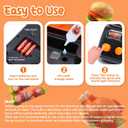 CUTE STONE Cooking Toy BBQ Set, 2 Layers Kids Grill Playset with Play Food, Pretend Smoke Sound and Light, Kitchen Accessories Utensils Toy, Outdoor Camping Barbecue Toys Gift for Toddlers Girls Boys