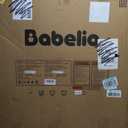 BABELIO New Version Baby Gate with Cat Door Adjustable,29-40" Metal Pet Door for Stairs & Doorways,Pressure Mounted,No Tools Needed,White
