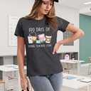 100 Days of School Shirt for Women 100th Day of School Tshirts Teacher Tee Top (L)