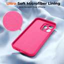 SUPFINE Designed for iPhone 15 Pro Max Case,Premium Liquid Silicone with [Soft Anti-Scratch Microfiber Lining][Upgraded Camera Protection] Slim Shockproof Phone Case for Men Women Girls, Hot Pink